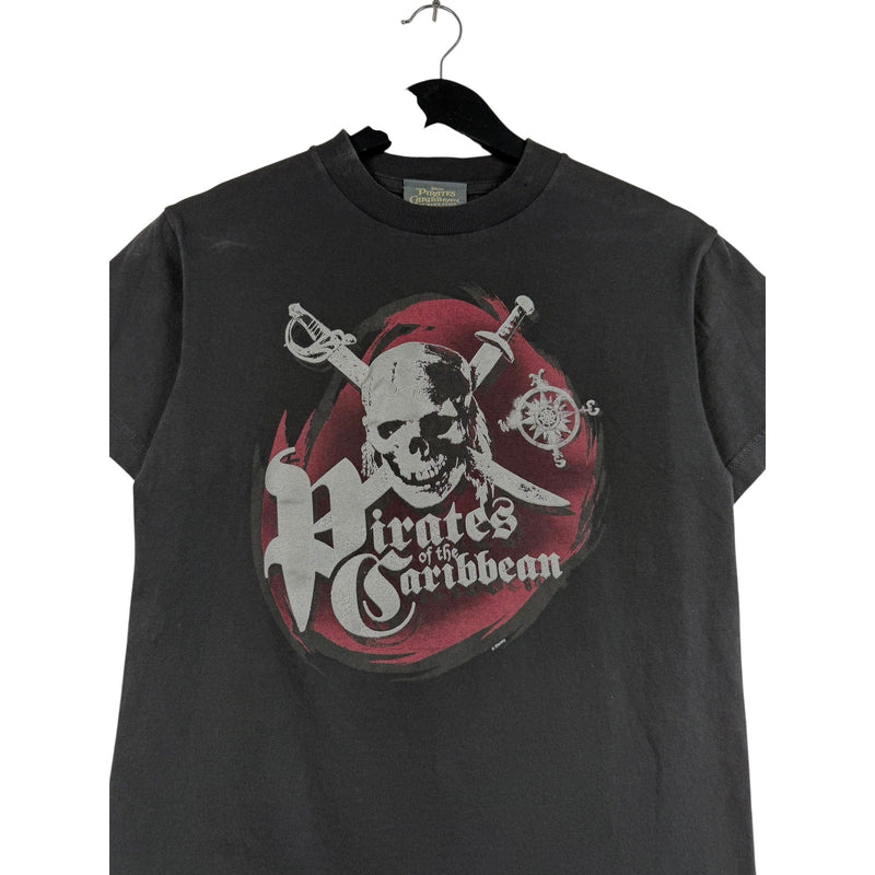 Vintage Pirates Of The Caribbean Logo Spellout T-Shirt