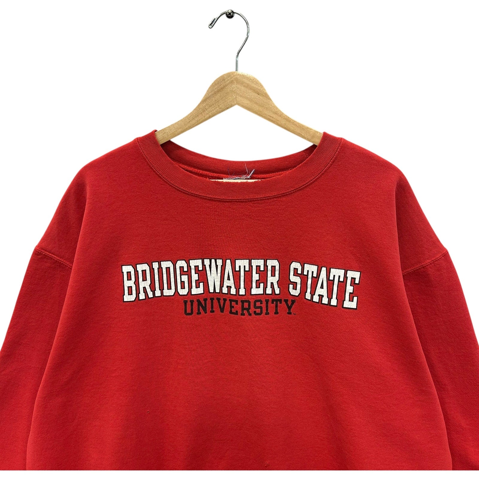 Vintage Champion Bridgewater State University Spellout Crewneck Large