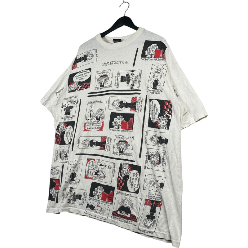 Vintage Comic Strip Graphic Short Sleeve T-Shirt