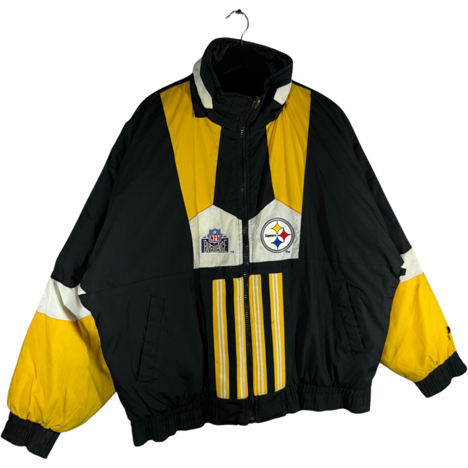 Vintage Pro Player Pittsburgh Steelers NFL Reversible Puffer Jacket