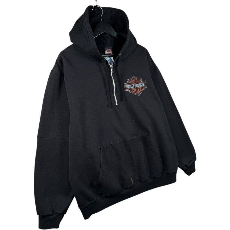 Vintage Harley Davidson Quarter Zip Pullover Hoodie