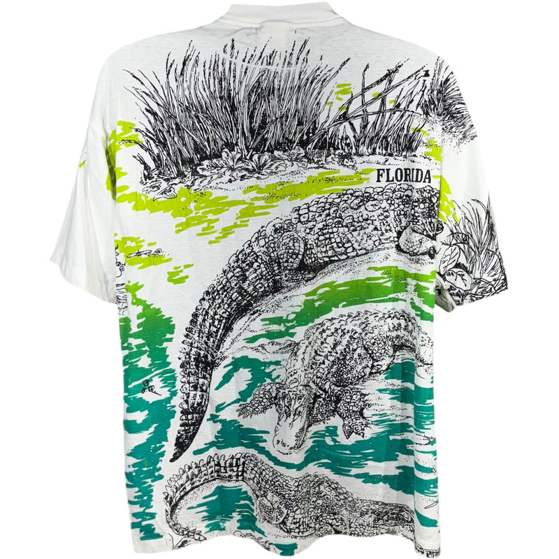 Vintage Florida Swamp Alligators AOP Tee 90s