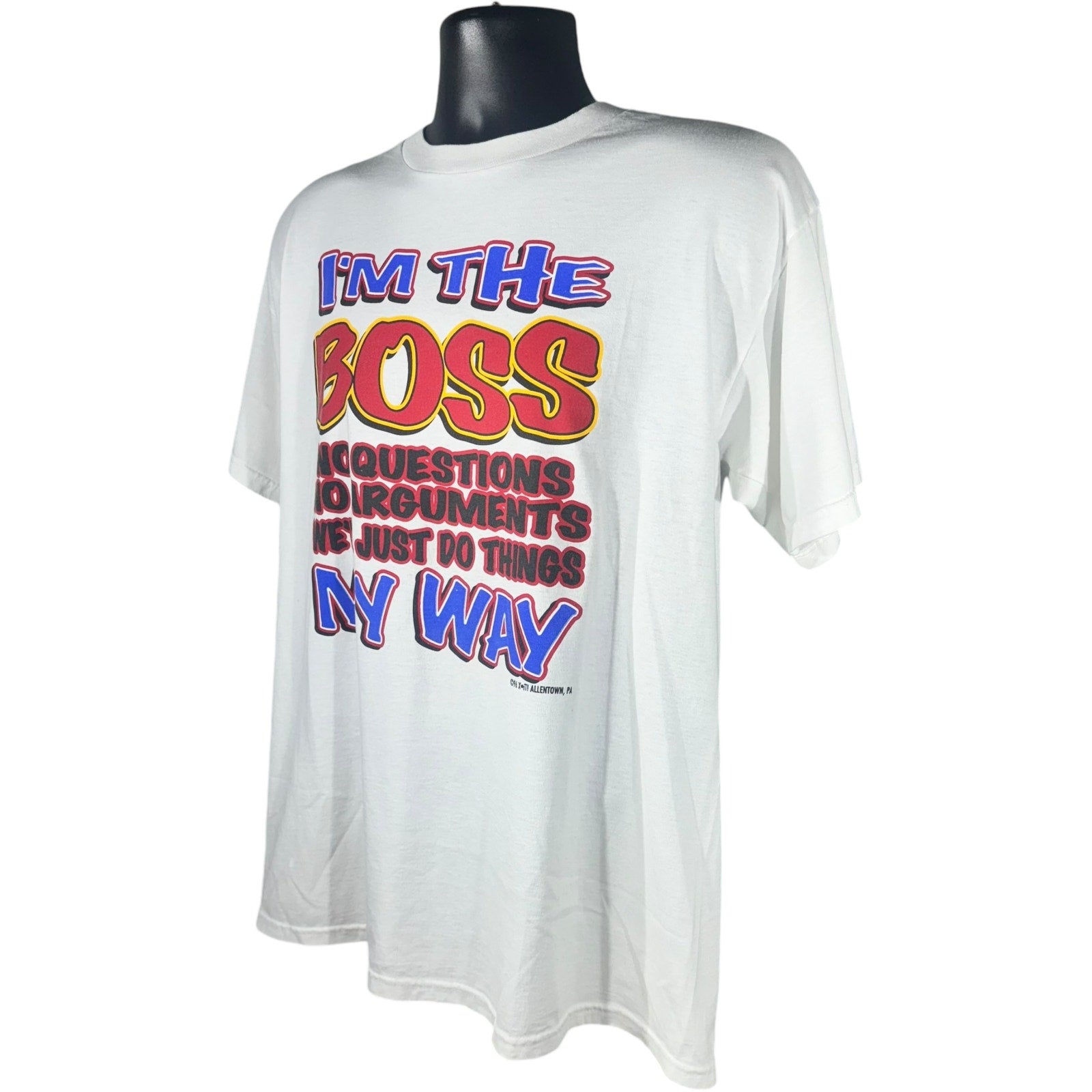 Vintage "I'm The Boss" Phrase Tee