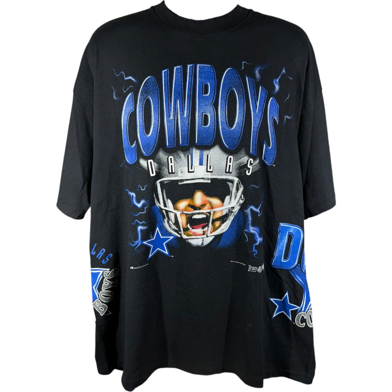 Vintage Dallas Cowboys Wrap Around AOP Lightning Tee 90s