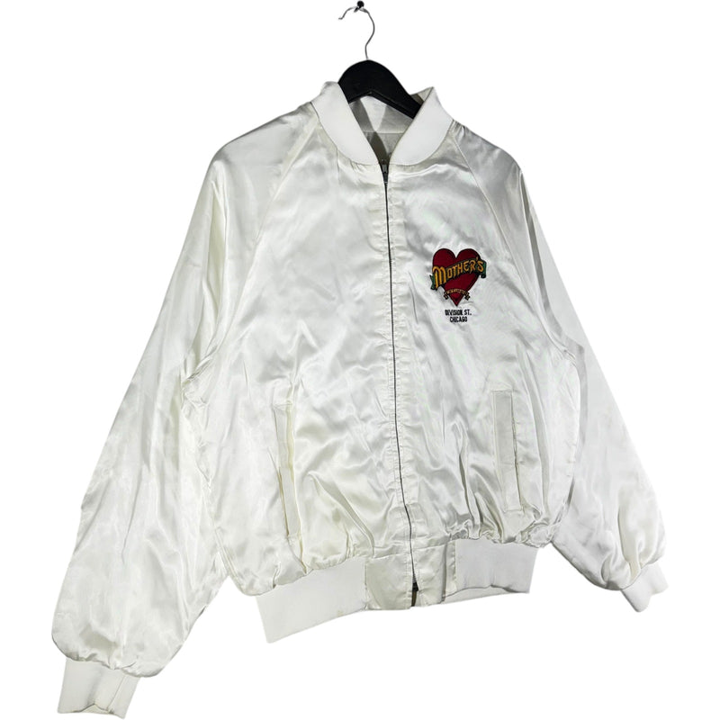 Vintage Mother's Chicago Souvenir Satin Bomber Jacket