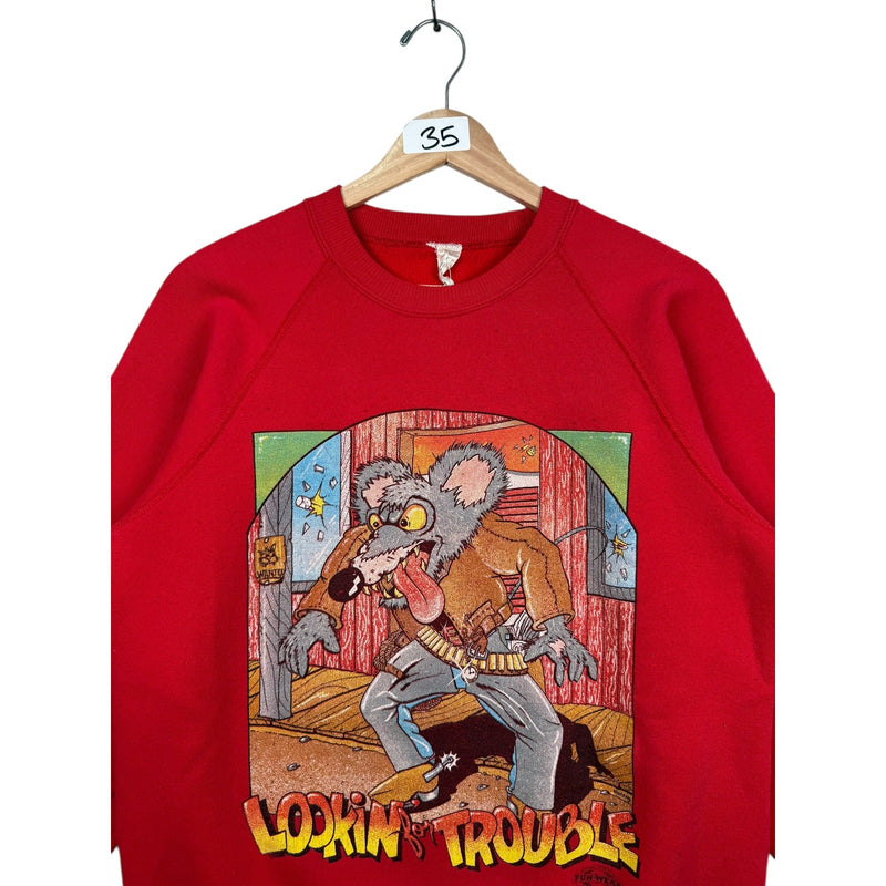 Vintage Lookin’ For Trouble Crewneck