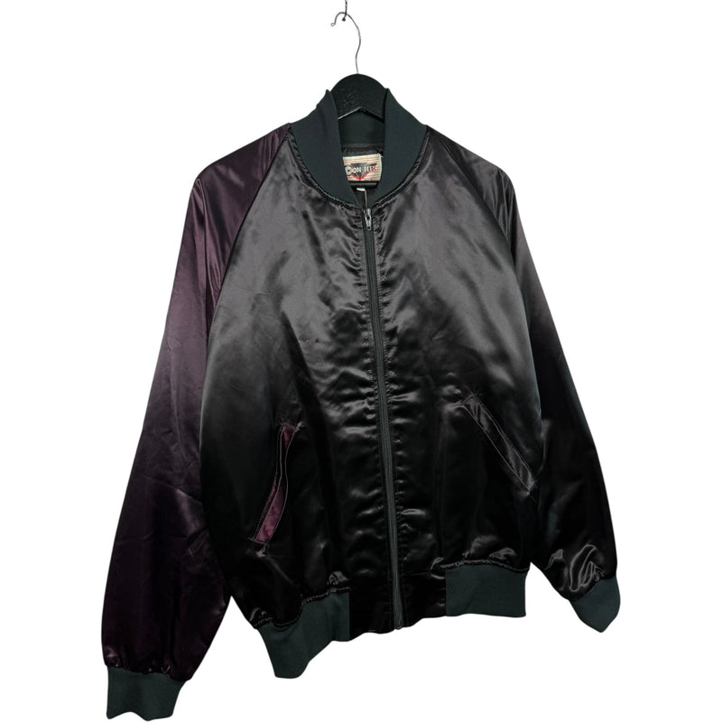 Vintage Beauty And The Beast Satin Bomber Jacket