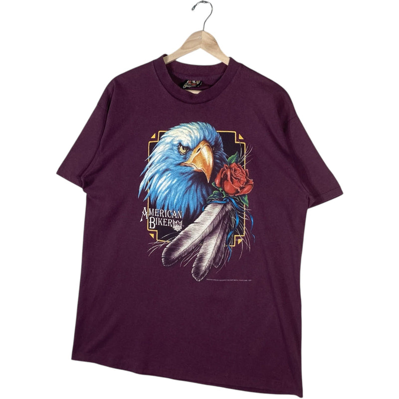 Vintage American Biker 3D Emblem Tee