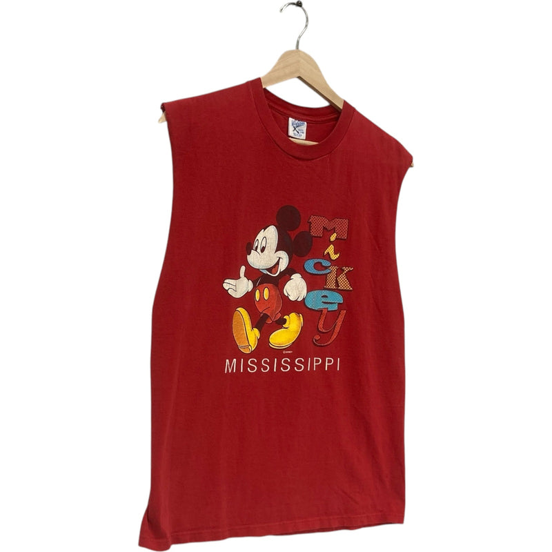 Youth Vintage Disney Mickey Mississippi Souvenir Cut Off Tee