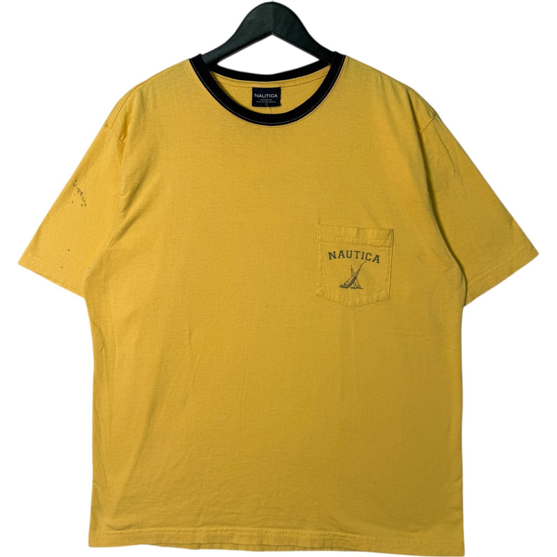Vintage Nautica Sailboat Pocket Tee