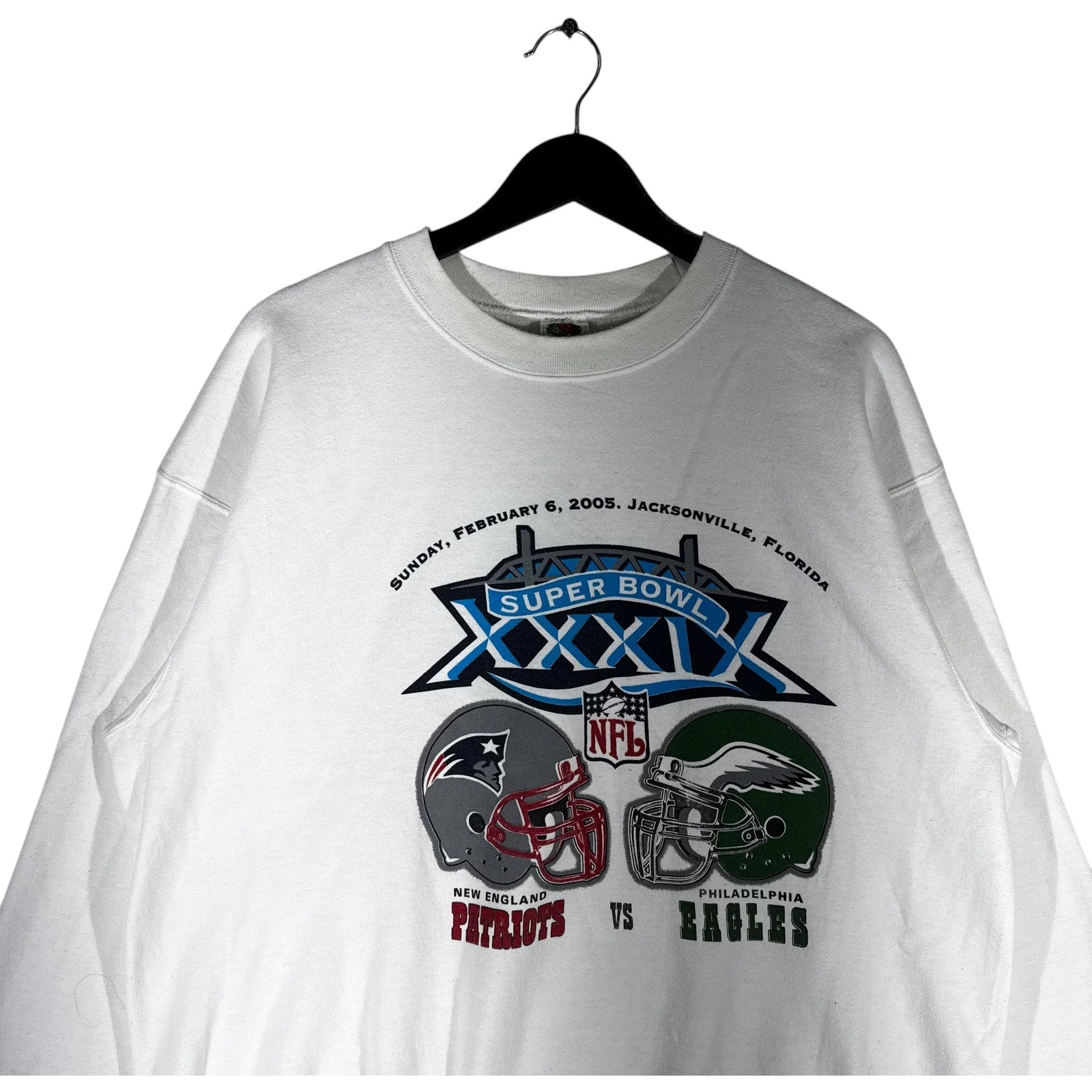 Vintage NFL Super Bowl XXXIX Patriots Vs. Eagles Crewneck