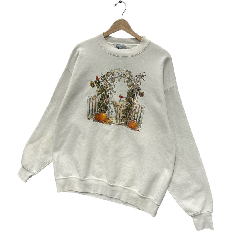 Vintage Fall Nature Portrait Crewneck 90s