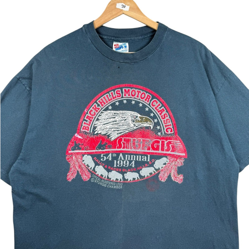 Vintage Motorcycle Rally Biker Eagle Graphic T-Shirt