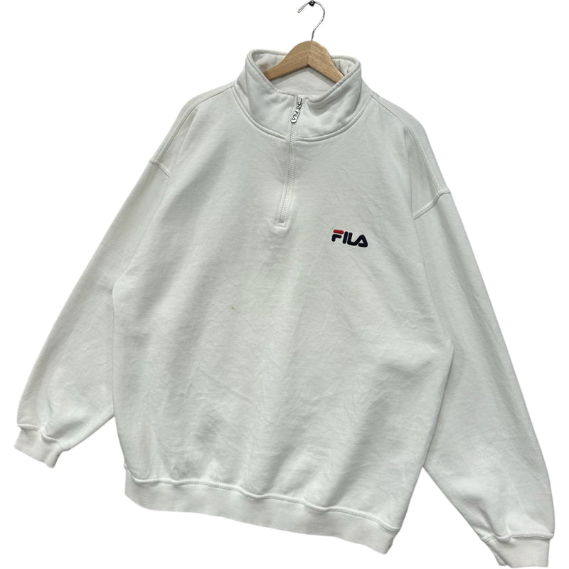 Vintage Fila Embroidered Logo 1/4 Zip Crewneck