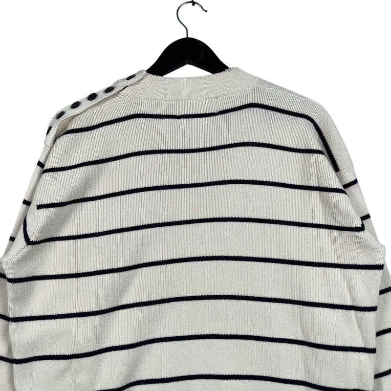 Vintage Polo Ralph Lauren Striped Side Button Sweater