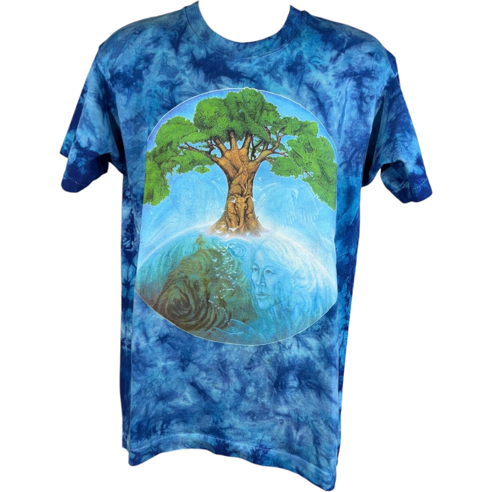 Vintage Planet Earth Tie Dye Nature Tee 90s