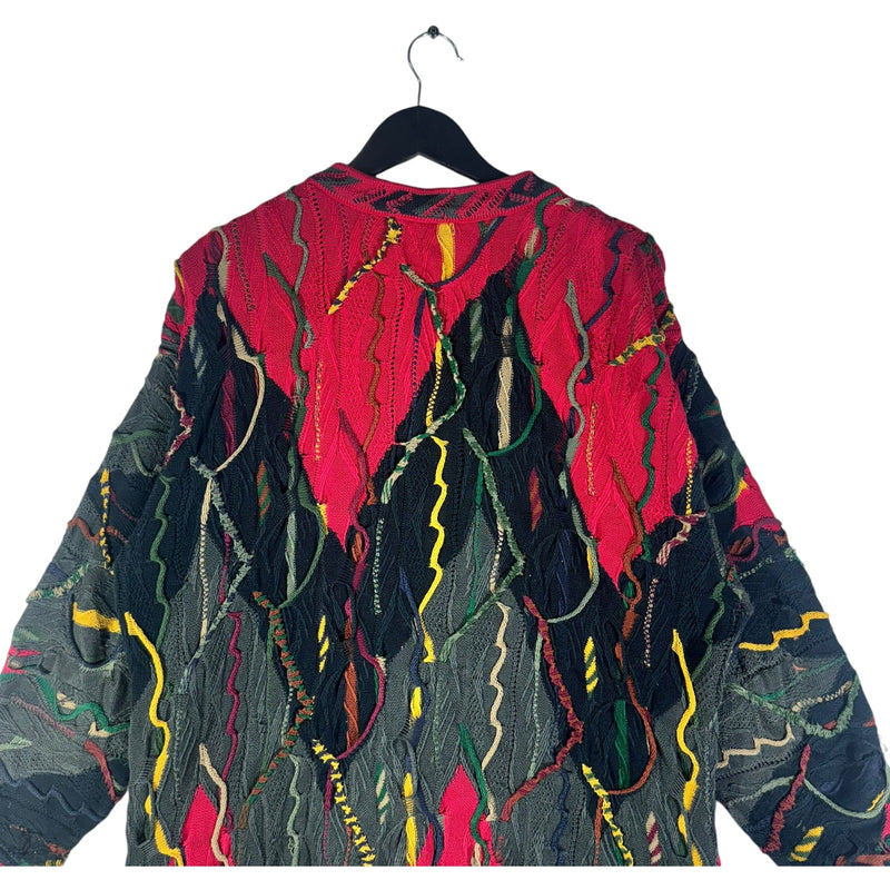 Vintage Coogi 3D Knit Cardigan Sweater