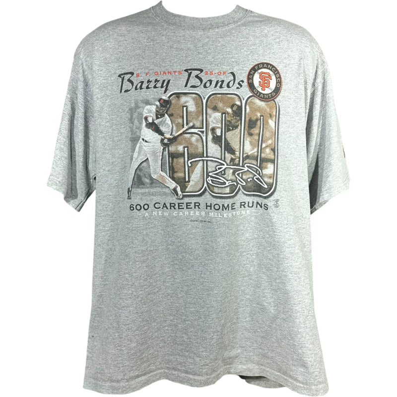 Vintage SF Giants Barry Bonds "600 Home Runs" MLB Tee 90s