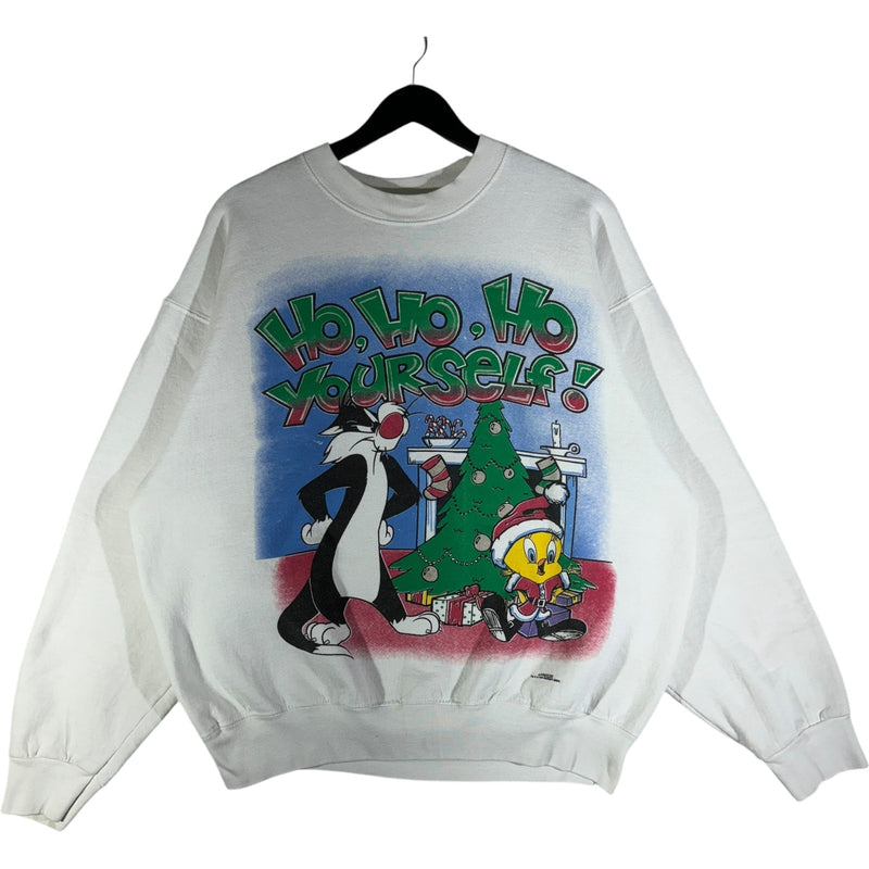 Vintage "Ho, Ho, Ho!" Sylvester & Tweety Christmas Crewneck