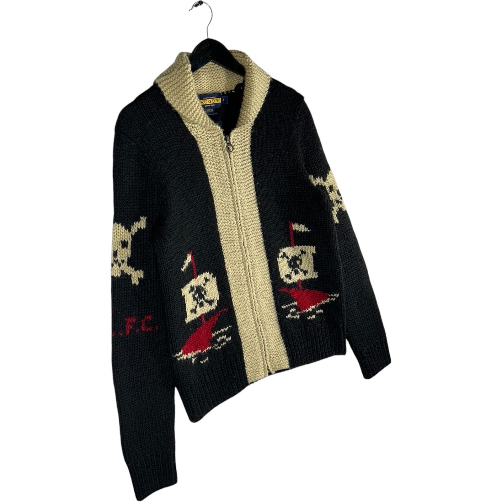 Ralph Lauren Rugby Hand Knit Full Zip Sweater