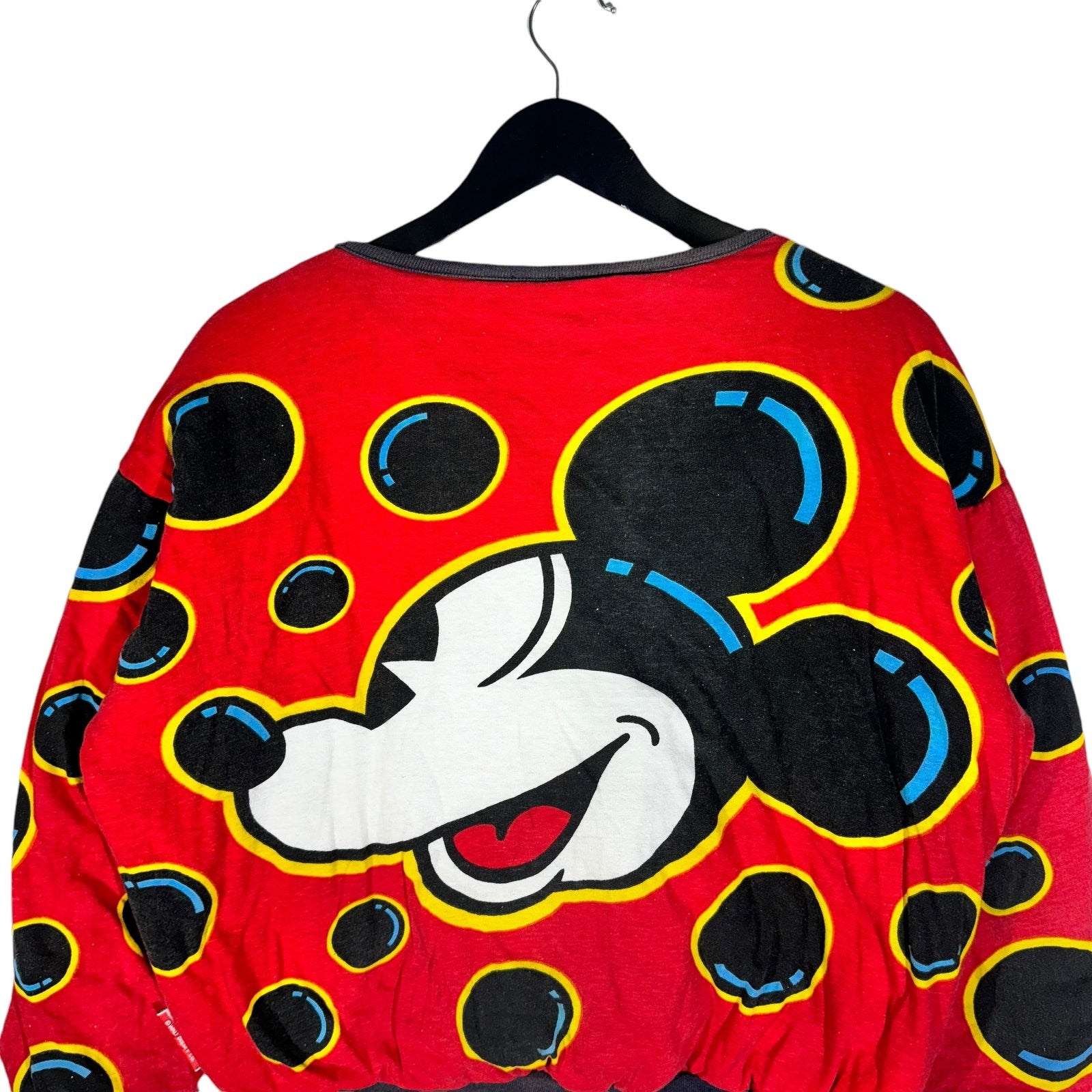 Vintage Woman's Disney Mickey Mouse Reversible AOP Crewneck