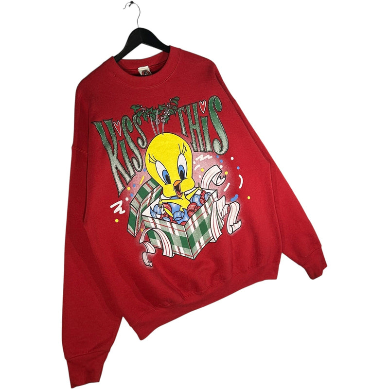 Vintage Looney Tunes Tweety Bird Holiday Present Crewneck