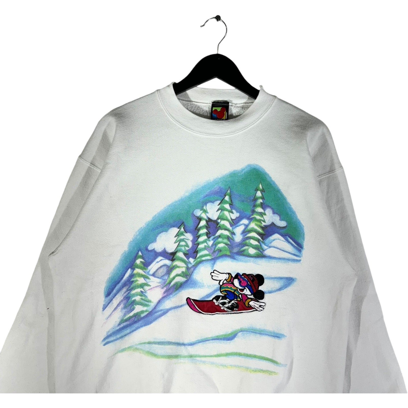 Vintage Mickey Unlimited Snowboarding Mickey Mouse Crewneck