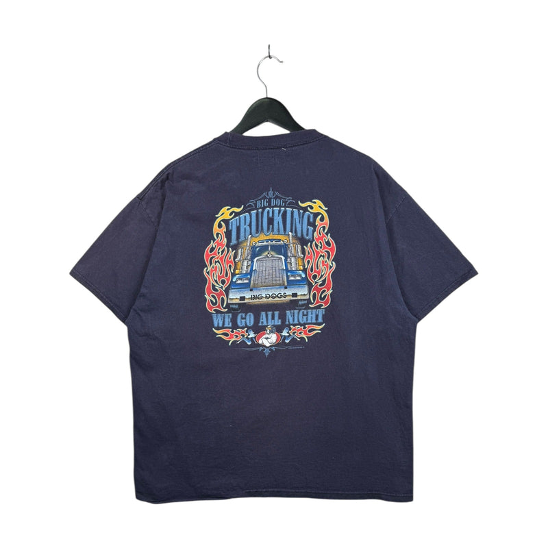 Vintage Big Dog Trucking We Go All Night T-Shirt