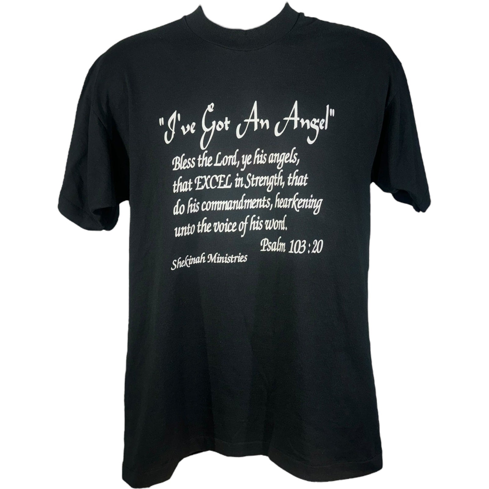 Vintage Shekinah Ministries "He's Got My Back" Religious Tee