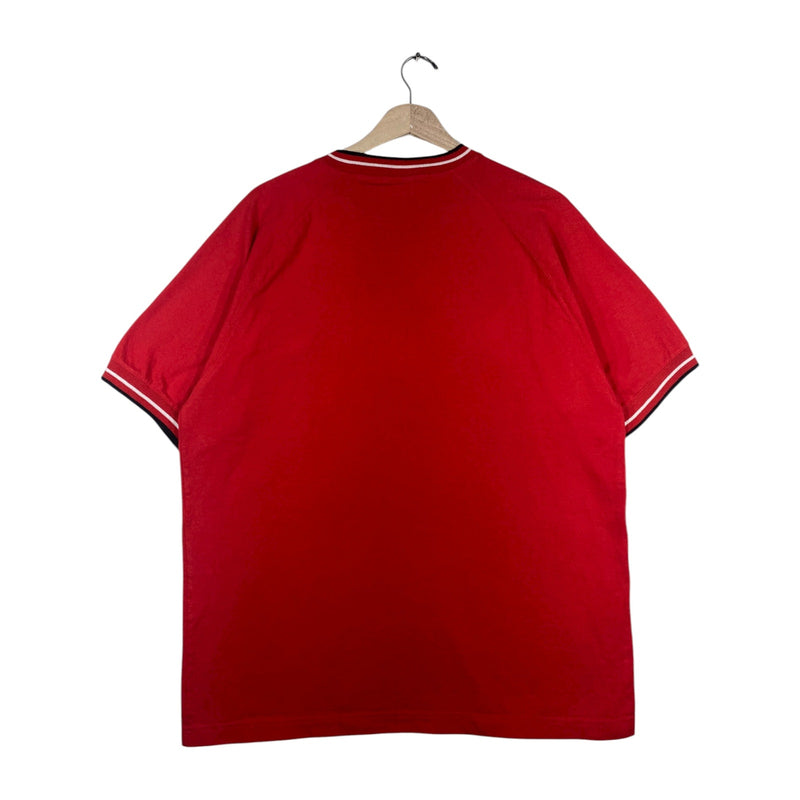 Vintage Reds MLB Team Logo V-Neck T-Shirt