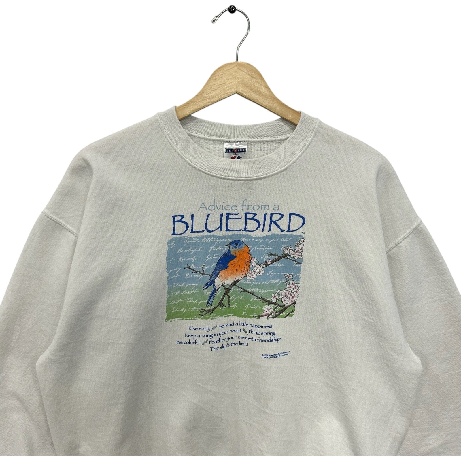 Vintage Advice From A Blue Bird Nature Crewneck