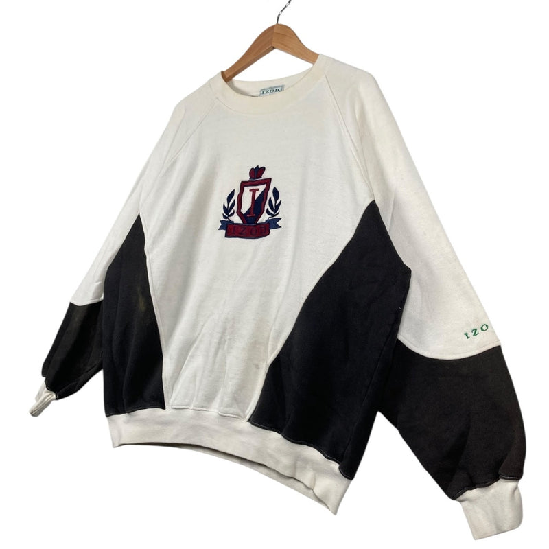 Vintage IZOD Two Tone Embroidered Logo Crewneck