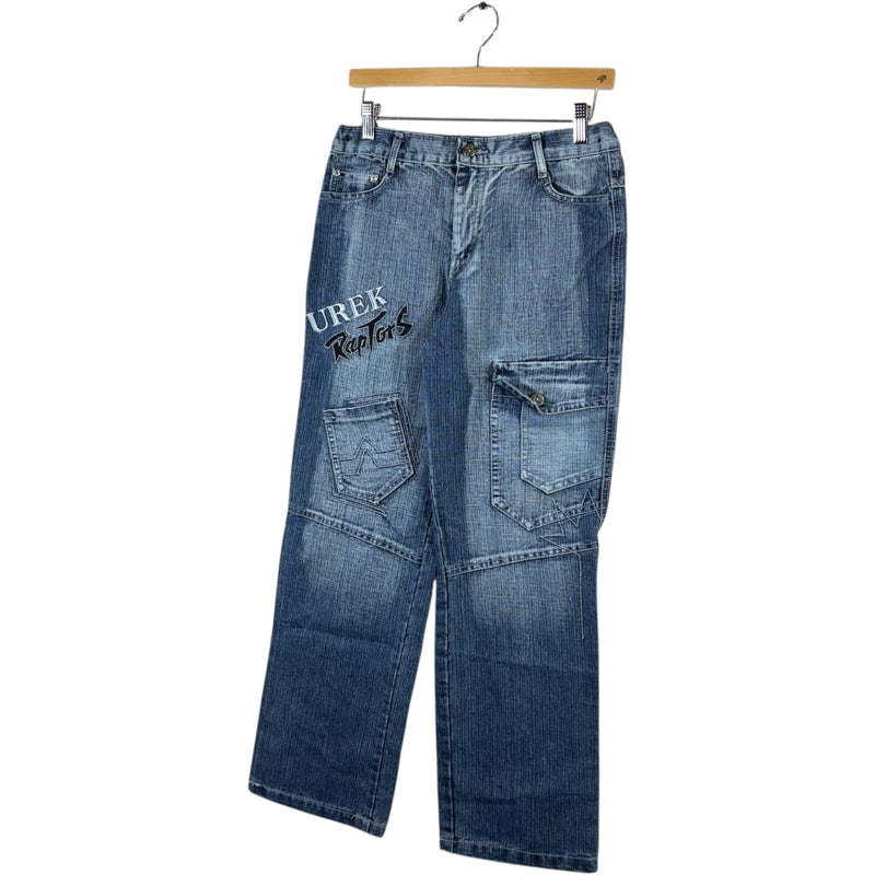 Vintage Urek Raptors Wide Leg Denim Jeans 30 x 28