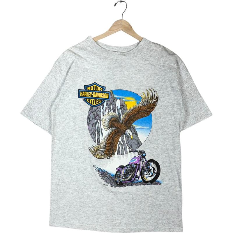 Vintage Harley Davidson Bald Eagle Motorcycle Tee