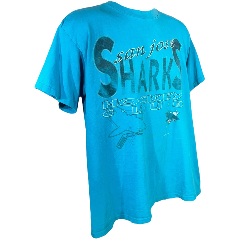 Vintage Salem Sportswear San Jose Sharks NHL Spellout Tee