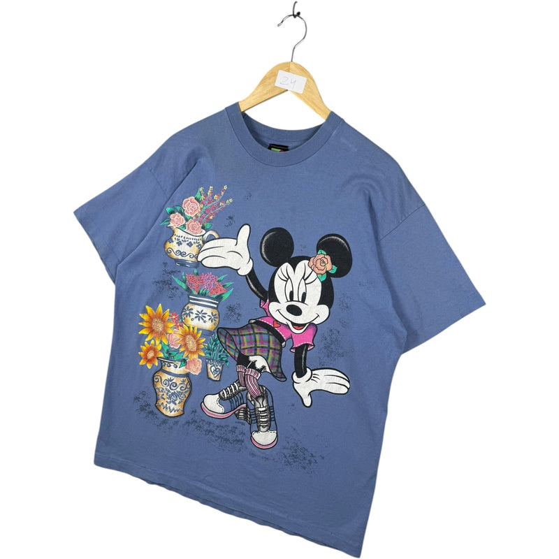 Vintage Mickey Unlimited Minnie Mouse Disney Floral Pots T-Shirt