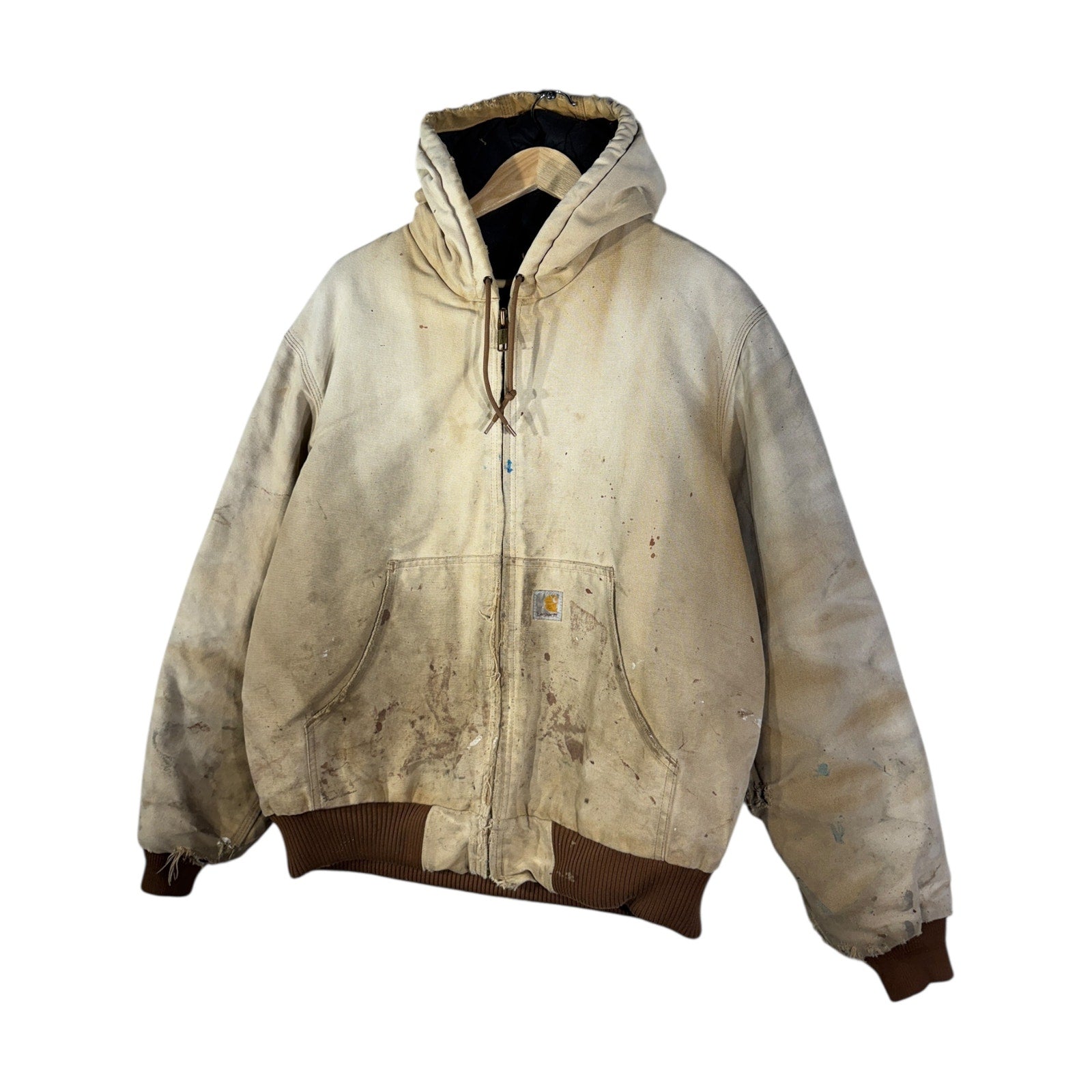 Vintage Carhartt Distressed Canvas Full Zip Workwear Jacket