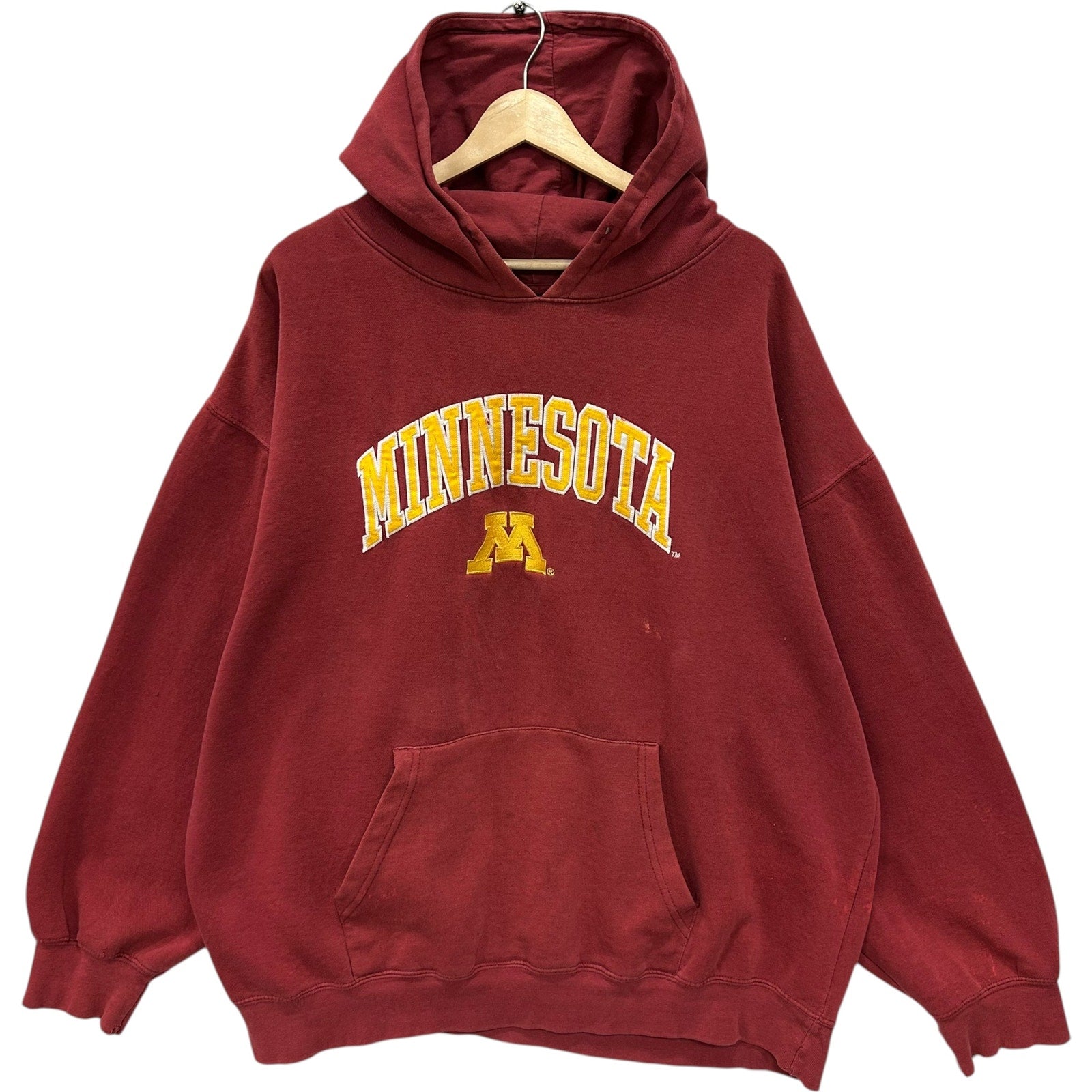 Vintage University Of Minnesota Golden Gophers Spellout Hoodie