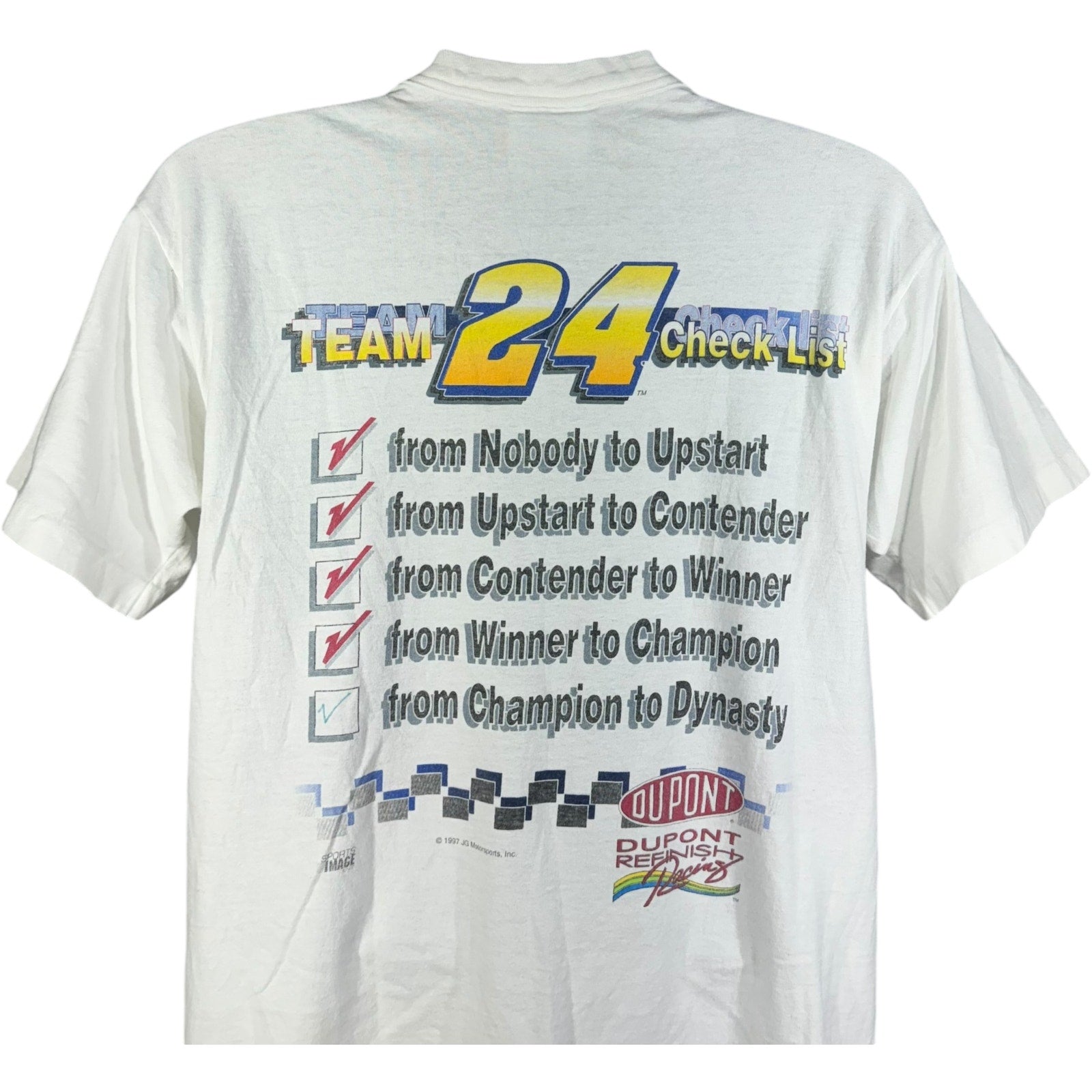 Vintage Jeff Gordon Team Dupont #24 NASCAR Tee 1997