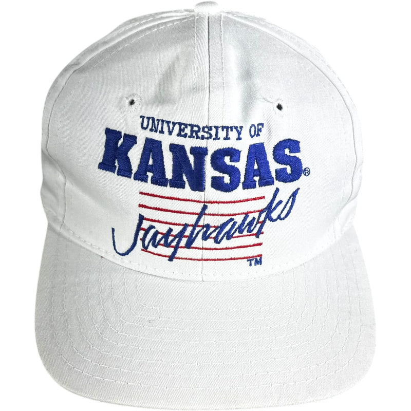 Vintage University of Kansas Spellout Snapback Hat 90s