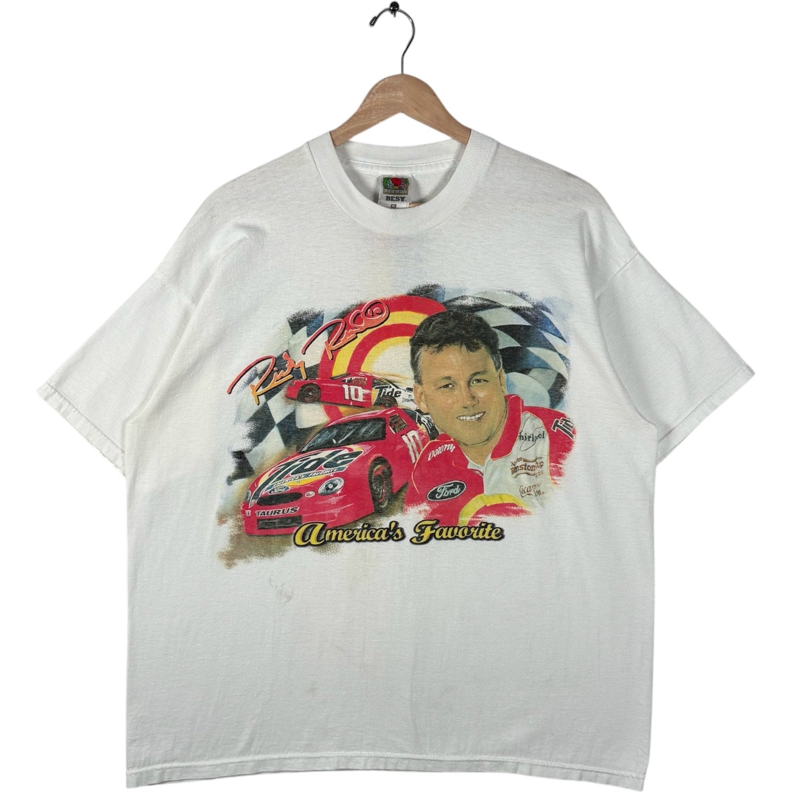 Vintage Ricky Rudd #10 America's Favorite Face NASCAR Tee