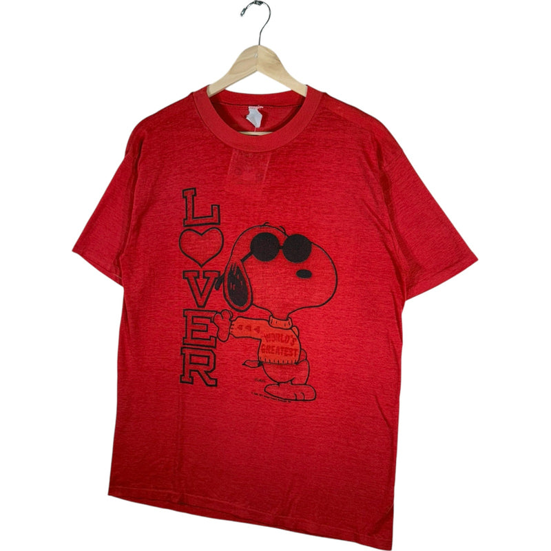 Vintage Peanuts World's Greatest Lover Spellout Tee