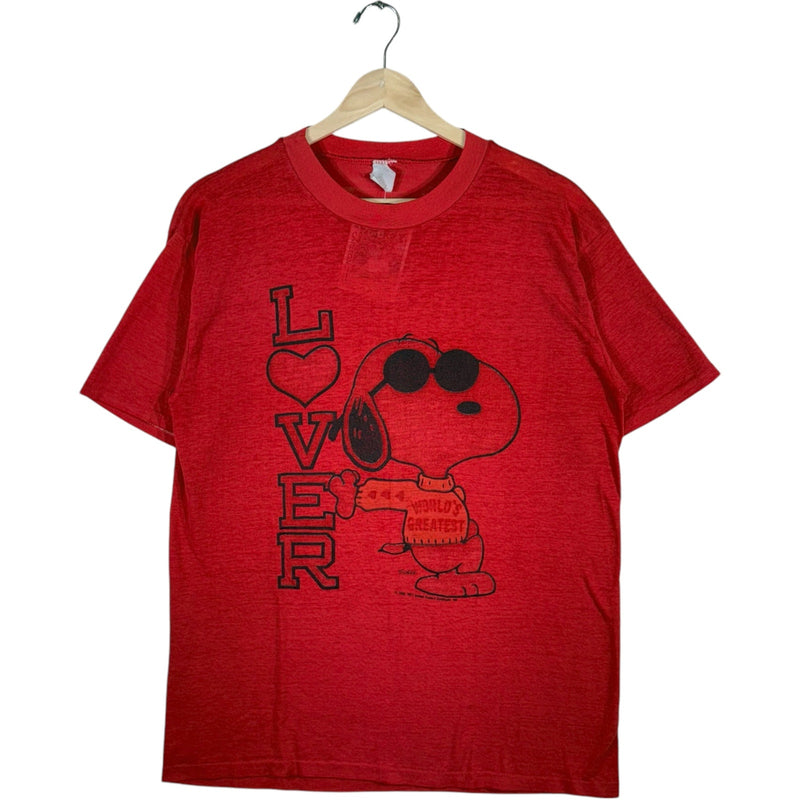 Vintage Peanuts World's Greatest Lover Spellout Tee