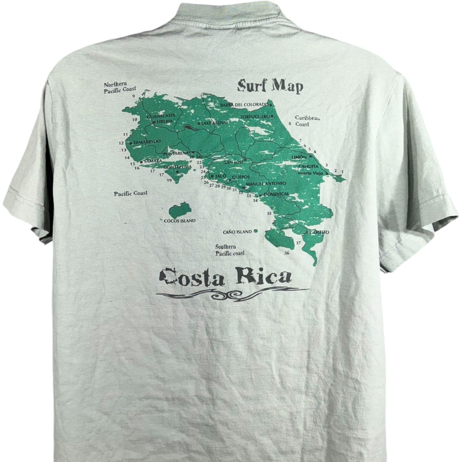 Vintage Costa Rica "Surf Map" Tee