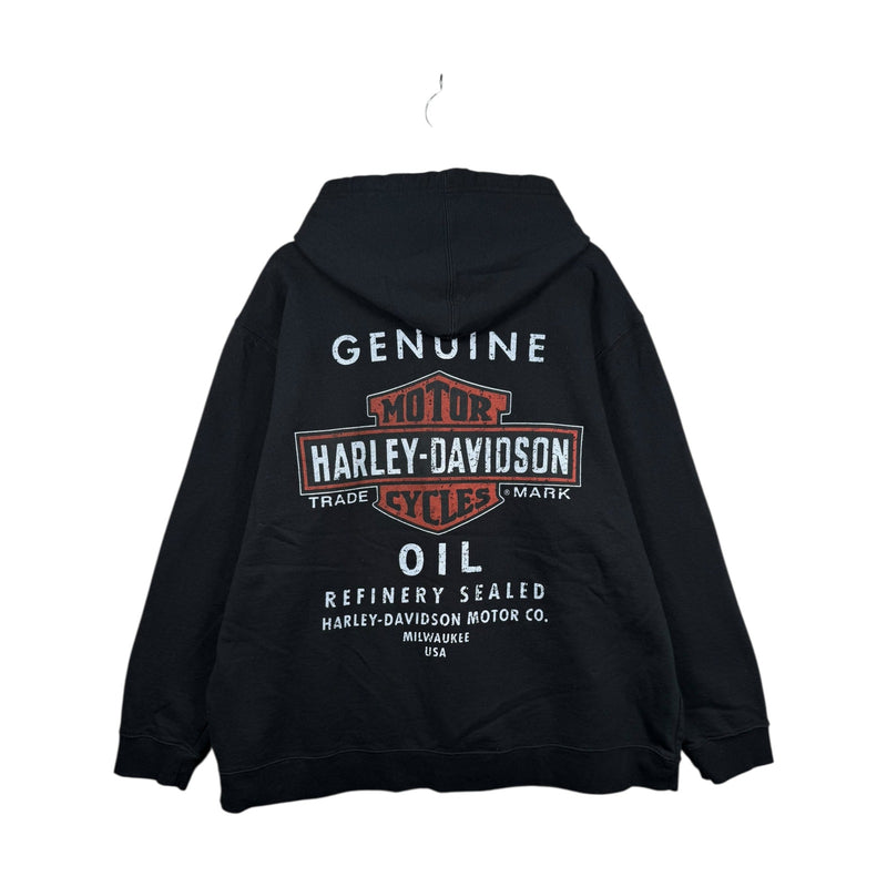 Vintage Harley Davidson Genuine Oil Full-Zip Hoodie
