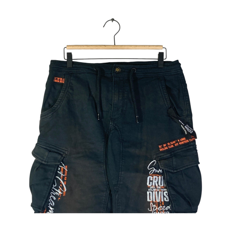 Vintage Denim 1982 Graphic Utility Cargo Shorts 32x11