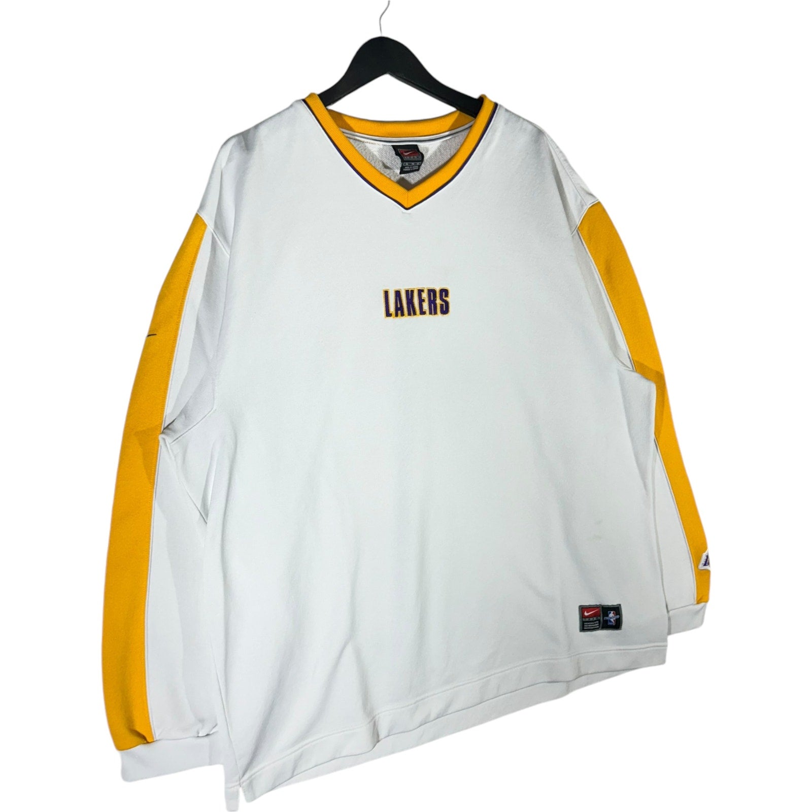 Vintage Nike Los Angeles Lakers Spellout V-Neck Sweatshirt