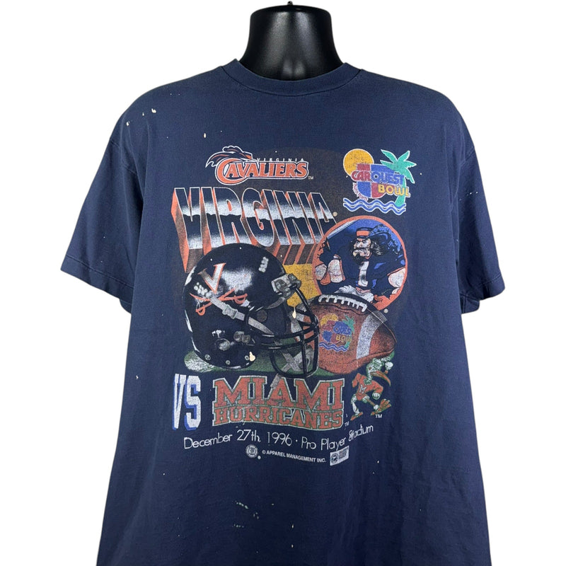 Vintage University of Virginia VS University of Miami Football Tee