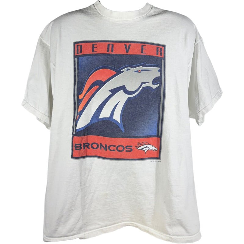 Vintage Pro Player Denver Broncos NFL Logo Tee 90s