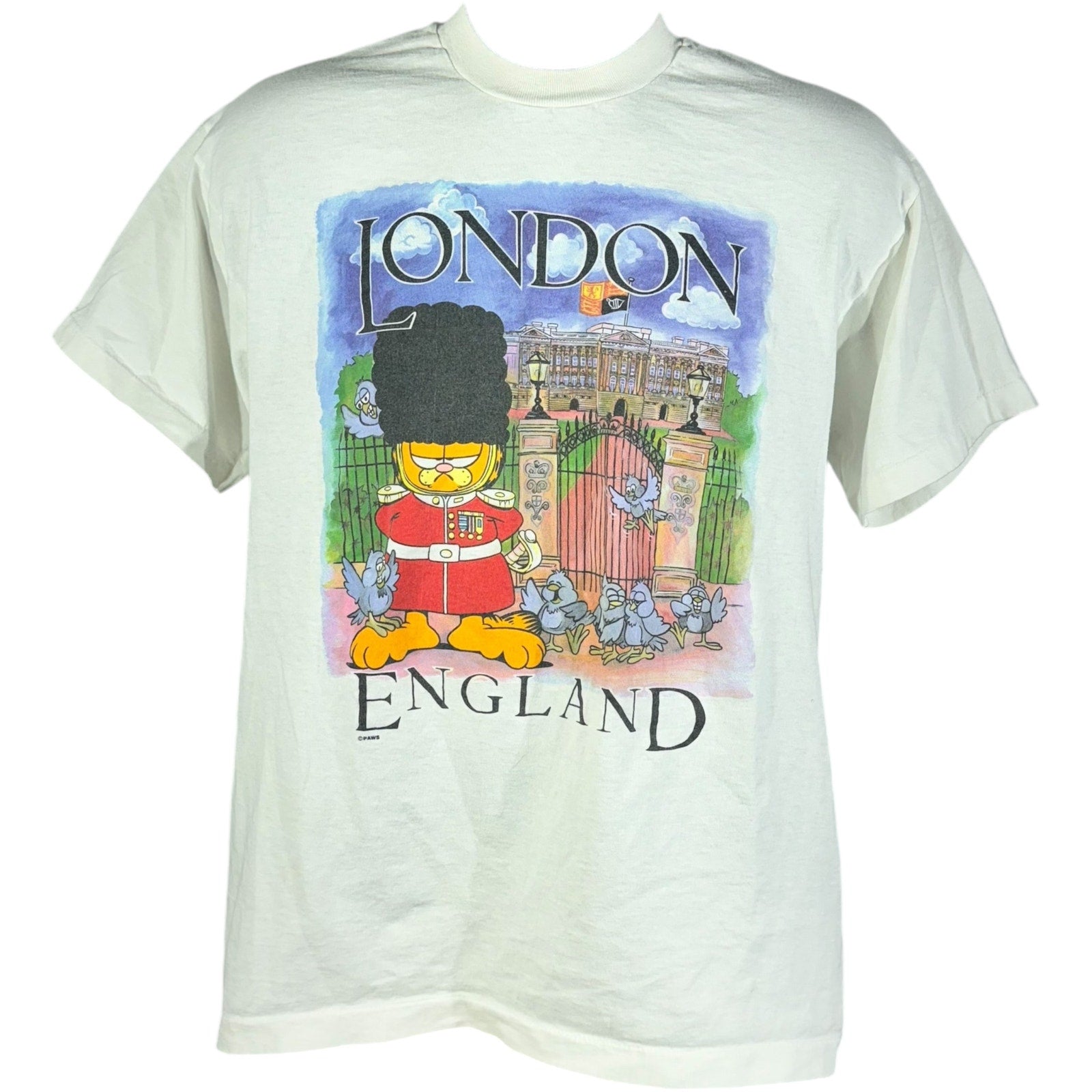 Vintage Garfield King's Guard London England Souvenir Tee